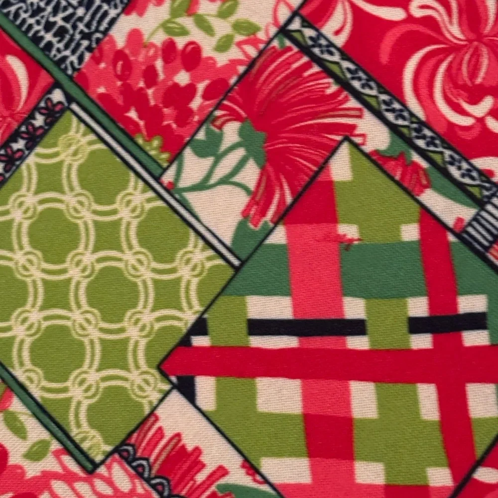 Lilly Pulitzer Patchwork‎ Laptop Bag with Green Accents